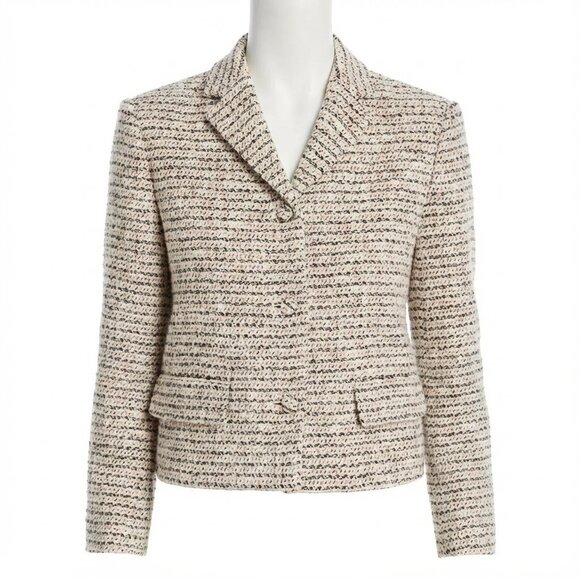 Theory Jackets & Blazers - Theory Women's Preston Cropped Jacket – Ivory | Tailored Lightweight Layering